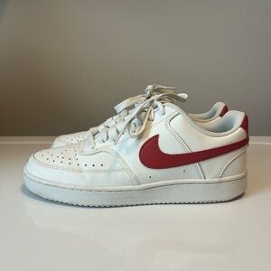 Nike Classic White and Red Sneakers